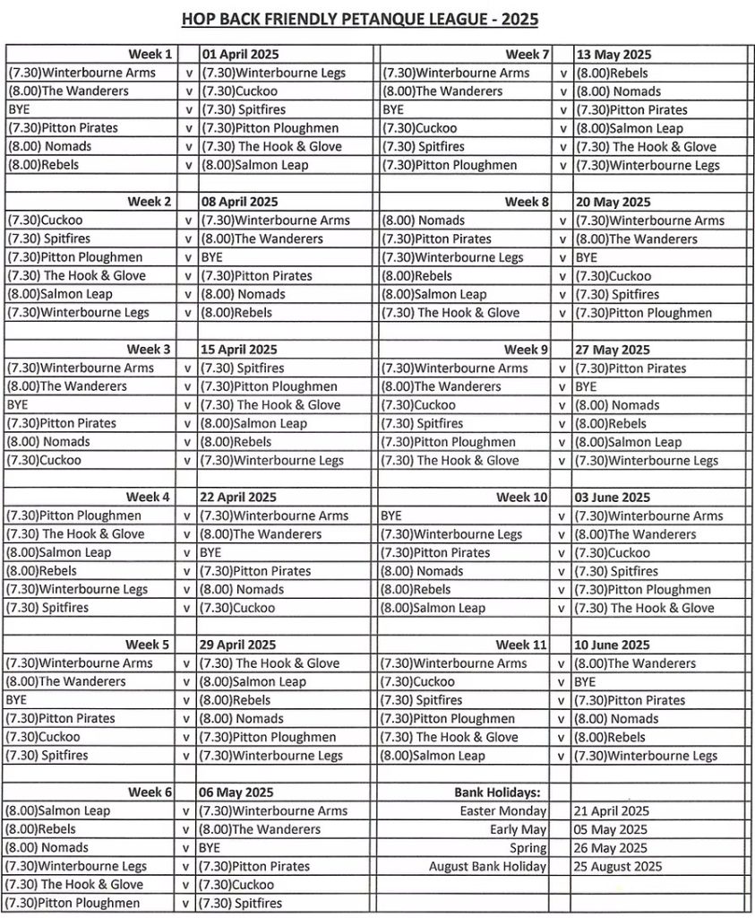 Teams and Fixtures